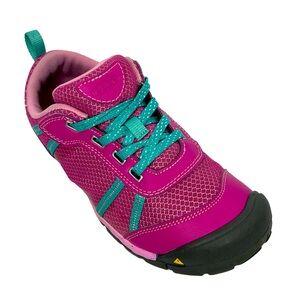 Keen Monica Pink And Green Mesh Lace Up Outdoor Hiking Low Top Shoes Size 6